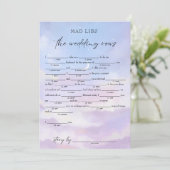 Op Cloud 9 bruiloft geloften bruids libs spel Kaart (Staand voorkant)