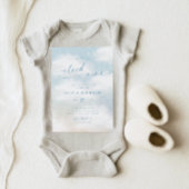 Op Cloud 9 Dreamy Clouds Levendig Blauw Baby showe Kaart