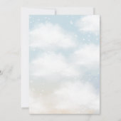 Op Cloud 9 Dreamy Clouds Levendig Blauw Baby showe Kaart (Achterkant)