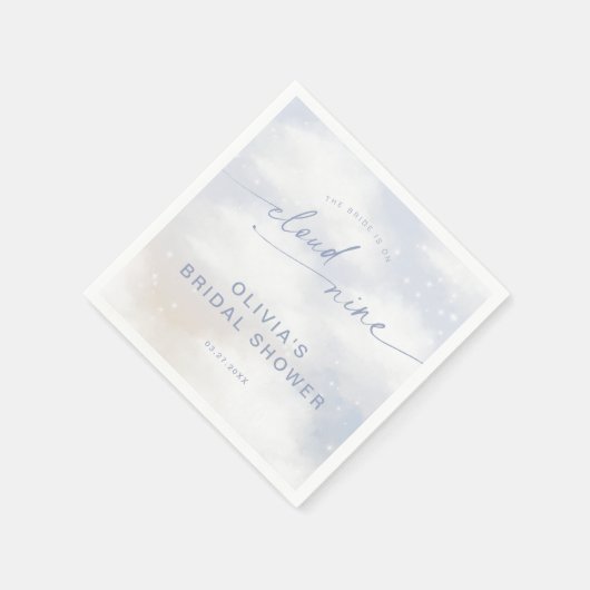 Op Cloud 9 Droomwolken Bruidsdouche  Servet (Hoek)