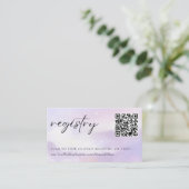 Op Cloud 9 Elegante kalligrafie QR Code Registry Informatiekaartje (Staand voorkant)