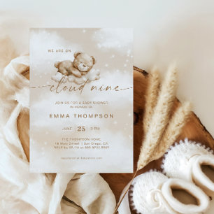 Op Cloud 9 Geslacht Neutrale Beige Boho Baby Borre Kaart