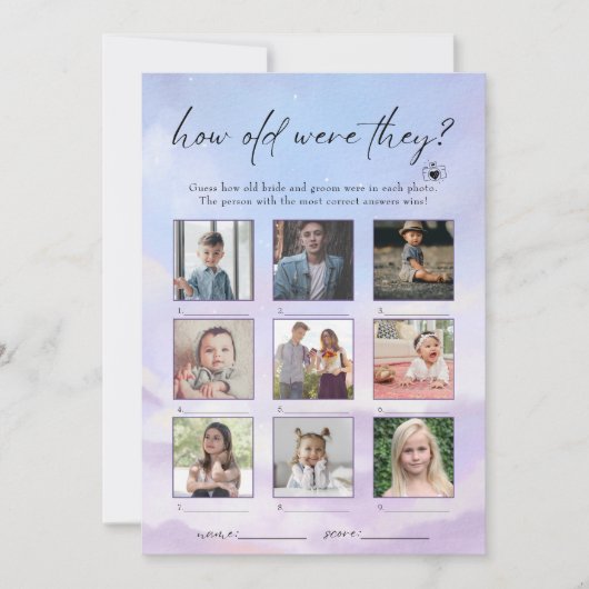 Op Cloud 9 hoe oud waren ze fotospel Kaart (Voorkant)