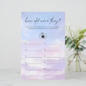 Op Cloud 9 hoe oud waren ze Vrijgezellenfeest spel (Staand voorkant)