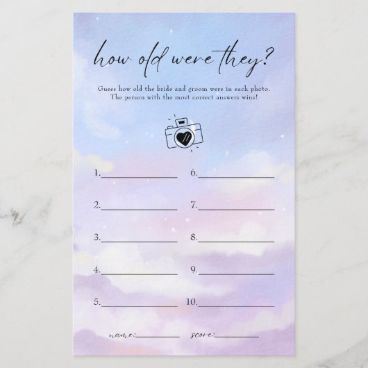 Op Cloud 9 hoe oud waren ze Vrijgezellenfeest spel (Voorkant)