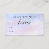 Op Cloud 9 hoeveel kussen Vrijgezellenfeest spel K Visitekaartje (Voorkant)