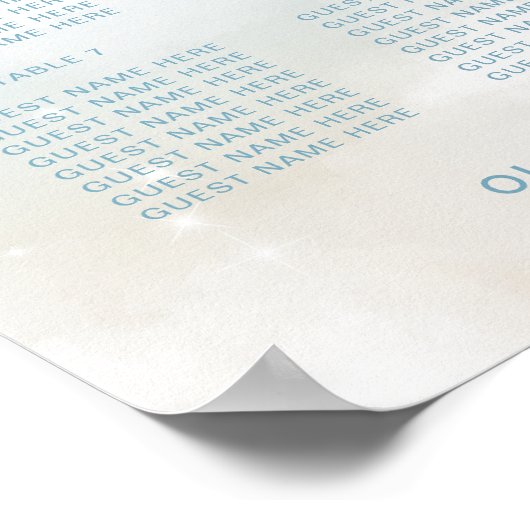 Op Cloud 9 Levendig Blauw Stoelindeling Poster (Hoek)