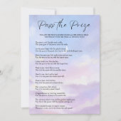 Op Cloud 9 Pass de prijs Vrijgezellenfeest Game Ka Kaart (Voorkant)