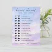 Op Cloud 9 raden wie Vrijgezellenfeest spel Kaart (Staand voorkant)