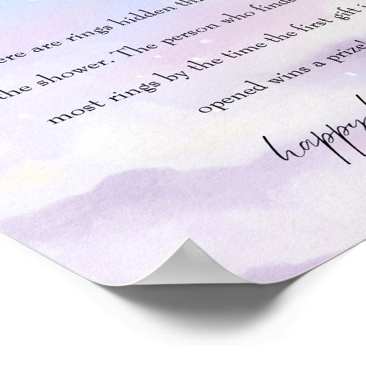 Op Cloud 9 Ring Hunt Game Vrijgezellenfeest Game S Poster (Hoek)