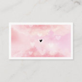 Op Cloud 9 Roze Waterverf Boeken voor Baby shower Informatiekaartje (Achterkant)