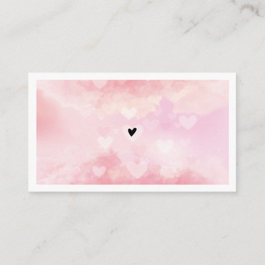 Op Cloud 9 Roze Waterverf Boeken voor Baby shower Informatiekaartje (Achterkant)