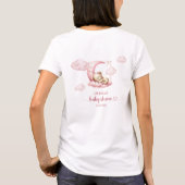 Op Cloud 9 schattig Roze Meisje Baby shower moeder T-shirt (Achterkant)