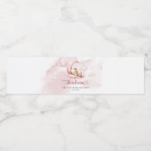 Op Cloud 9 schattig roze meisje Baby shower Waterfles Etiket (Enkel label)