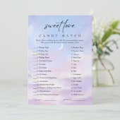 Op Cloud 9 Snoep Match Vrijgezellenfeest Game Kaar Kaart (Staand voorkant)