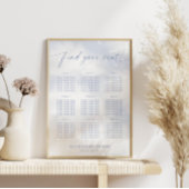 Op Cloud 9 Stof Blauw Stoelenkaart Poster