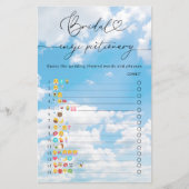 Op Cloud 9 Vrijgezellenfeest Emoji Pictionary Game (Voorkant)