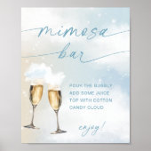 Op Cloud 9 Vrijgezellenfeest Mimosa Bar Sign Poste Poster (Voorkant)