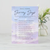 Op Cloud 9 Vrijgezellenfeest Survey zegt Game Kaar Kaart (Staand voorkant)