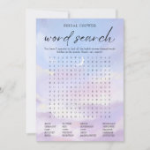 Op Cloud 9 Vrijgezellenfeest Word Search Game Kaar Kaart (Voorkant)