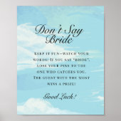 Op Cloud 9 Vrijgezellenfeest zeg geen bruidsspel Poster (Voorkant)