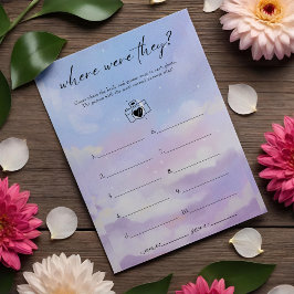 Op Cloud 9 waar waren ze Vrijgezellenfeest spel Flyer