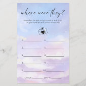 Op Cloud 9 waar waren ze Vrijgezellenfeest spel Flyer (Voorkant)