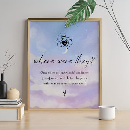 Op Cloud 9 waar waren ze Vrijgezellenfeest spel te Poster