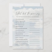 Op Cloud 9 wat zei de bruidegom spel Kaarten (Voorkant)