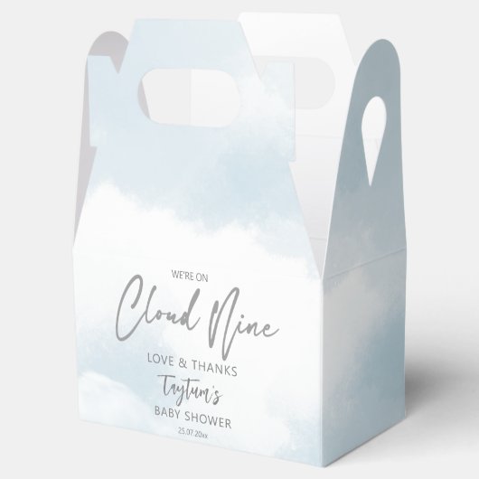 Op cloud negen baby shower bedankdoosjes (Geopend)