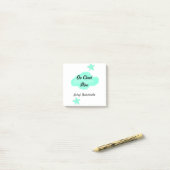 Op Cloud negen pastel groene wolken ster bachelore Post-it® Notes (Op bureau)