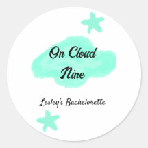 Op Cloud negen pastelgroene wolken ster vrijgezell