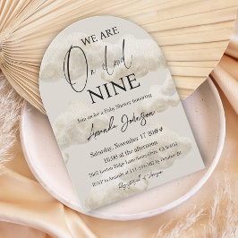 Op Cloud Nine 9 Beige Waterverf Sky Baby shower Kaart