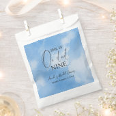 Op Cloud Nine 9 Calligrafie Blue Vrijgezellenfeest Bedankzakje (Geknipt)