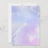 Op Cloud Nine 9 Calligrafie Blue Vrijgezellenfeest Kaart (Achterkant)