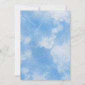 Op Cloud Nine 9 Calligrafie Blue Vrijgezellenfeest Kaart (Achterkant)