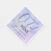 Op Cloud Nine 9 Calligrafie Blue Vrijgezellenfeest Servet (Hoek)