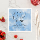 Op Cloud Nine 9 Calligrafie Blue Vrijgezellenfeest Servet (Insitu)