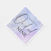 Op Cloud Nine 9 Calligrafie Blue Vrijgezellenfeest Servet (Hoek)