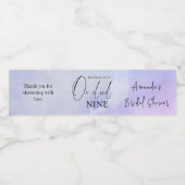 Op Cloud Nine 9 Calligrafie Blue Vrijgezellenfeest Waterfles Etiket (Enkel label)