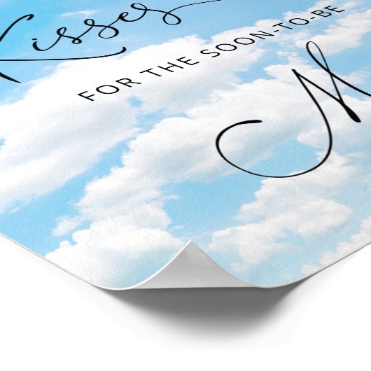 Op Cloud Nine 9 Hoeveel Kisses Vrijgezellenfeest s Poster (Hoek)