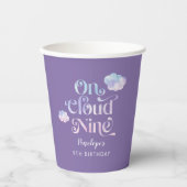 Op Cloud Nine 9e verjaardagsfeestje Papieren Bekers (Voorkant)