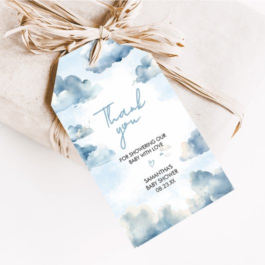 Op Cloud Nine Baby shower Party voor Labels Cadeaulabel