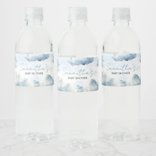 Op Cloud Nine Baby shower Party Waterfles Etiket
