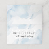 Op Cloud Nine Blue Vrijgezellenfeest Buffet Food Plaatskaartje (Buitenkant ongevouwen)