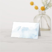 Op Cloud Nine Blue Vrijgezellenfeest Buffet Food Plaatskaartje (Achterkant)