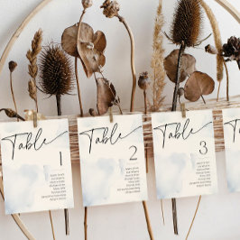 Op Cloud Nine Blue Vrijgezellenfeest Naam Tafelnum Kaart