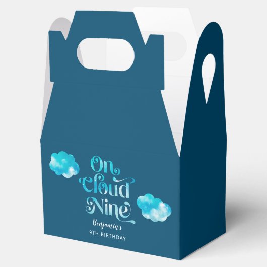 Op Cloud Nine Boy 9e Verjaardagsfeestje Bedankdoosjes (Geopend)