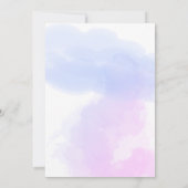 Op Cloud Nine Calligrafie Blauw Roze Vrijgezellenf Kaart (Achterkant)