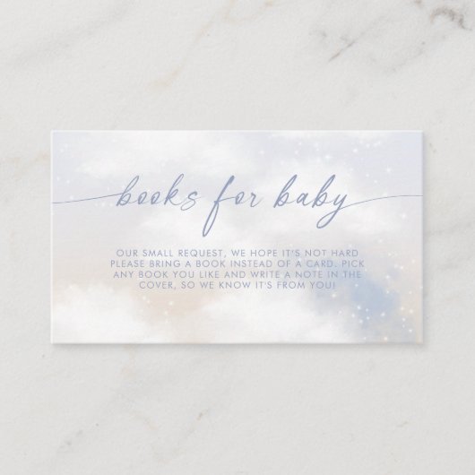 Op Cloud Nine Dreamy Clouds Boeken voor Baby Informatiekaartje (Voorkant)